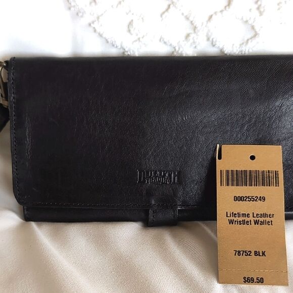 Duluth Trading -Lifetime Leather 🖤 Black Wristlet Wallet - Picture 3 of 13
